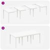 vidaXL Ensemble de salle à manger pour jardin 7 pcs Blanc Rattan Polt