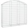 vidaXL Panier de gabions arqu&eacute; 150x30x120/140 cm Fer galvanis&eacute;
