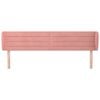 vidaXL T&ecirc;te de lit avec oreilles Rose 203x23x78/88 cm Velours