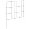 vidaXL Cl&ocirc;ture de jardin avec piquets 48 pcs 35 x 30 cm Mesh Argent&eacute;