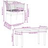 vidaXL Ensemble &agrave; manger de jardin 5 pcs noir r&eacute;sine tress&eacute;e verre