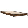 vidaXL Cadre de lit sans matelas chêne fumé 100x200 cm