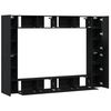 vidaXL Ensemble meuble TV 8 pcs Ch&ecirc;ne noir 100 x 30 x 30 cm