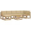 vidaXL Ensemble de canap&eacute;s d'ext&eacute;rieur 8 pcs Blanc et Beige Polyester