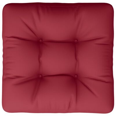 vidaXL Coussin de palette 60x60x12 cm rouge bordeaux tissu