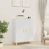 vidaXL Buffet Blanc brillant 70x34x90 cm Bois d'ing&eacute;nierie