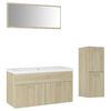 vidaXL Ensemble de meubles de salle de bain Ch&ecirc;ne sonoma Agglom&eacute;r&eacute;