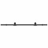vidaXL Kit de quincaillerie de porte coulissante 183 cm Acier Noir