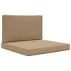 vidaXL Coussin de canap&eacute; d'ext&eacute;rieur Polyester Taupe 80 x 80 x 8 cm