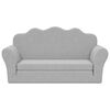 vidaXL Canap&eacute;-lit pour enfants &agrave; 2 places Gris clair Peluche douce