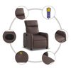 vidaXL Fauteuil de massage inclinable Marron Similicuir