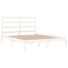 vidaXL Cadre de lit sans matelas blanc 150x200 cm bois massif
