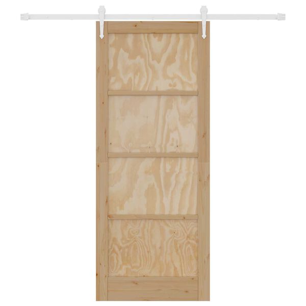 vidaXL Porte coulissante ORKDAL Marron 86 x 211 cm Pin massif