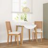 vidaXL Chaises &agrave; manger coussins 2 pcs bois massif caoutchouc