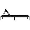 vidaXL Chaise longue noir 199,5x60x74 cm bois massif de pin