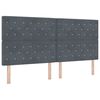 vidaXL Lit &agrave; ressorts avec matelas Gris fonc&eacute; 200 x 200 cm Polyester