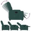 vidaXL Fauteuil inclinable Vert fonc&eacute; Tissu