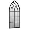 vidaXL Miroir de jardin Noir 100x45 cm Fer pour utilisation ext&eacute;rieure