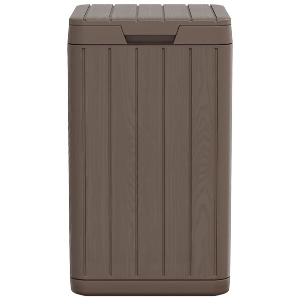 vidaXL Poubelle d'ext&eacute;rieur marron 38x38x65 cm PP