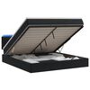 vidaXL Lit coffre avec matelas et LED Noir 140 x 190 cm Velours