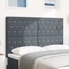 vidaXL T&ecirc;te de lit LED avec t&ecirc;te de lit Gris fonc&eacute; 144 cm Polyester
