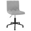 vidaXL Chaises pivotantes &agrave; manger lot de 2 Gris clair Velours