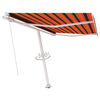 vidaXL Auvent manuel r&eacute;tractable sur pied 300x250 cm Orange et marron