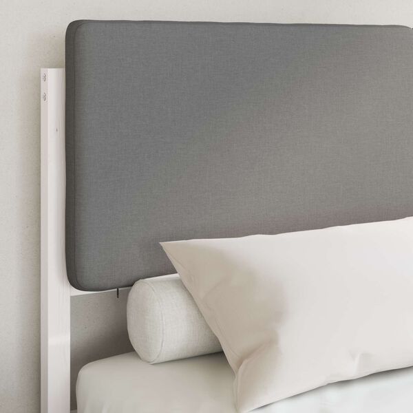 vidaXL Cadre de lit avec t&ecirc;te de lit rembourr&eacute;e Gris clair 80 x 200 cm