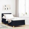 vidaXL Lit &agrave; ressort LED avec matelas avec LED Noir 90 x 190 cm tissu