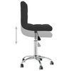 vidaXL Chaise pivotante de bureau Noir Tissu