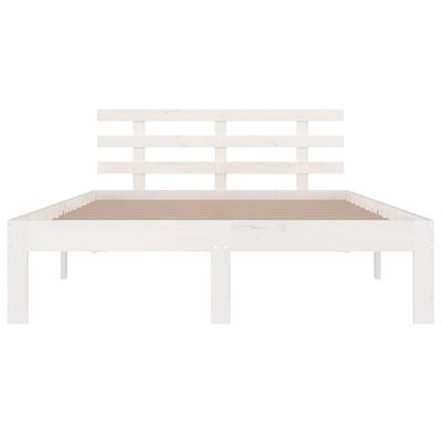 vidaXL Cadre de lit Blanc Bois massif 160x200 cm