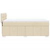 vidaXL Sommier &agrave; lattes de lit avec matelas Cr&egrave;me 90x200 cm Tissu