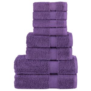 vidaXL Ensemble de serviettes de qualit&eacute; sup&eacute;rieure SOLUND 8pcs violet