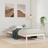 vidaXL Cadre de lit avec tables de chevet Blanc 80 x 210 cm Pin massif