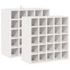 vidaXL &Eacute;tag&egrave;re &agrave; vin 2 pc Blanc 56 x 25 x 56 cm Pin massif