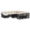 vidaXL Ensemble de canap&eacute; de jardin 13 pc Noir et blanc cr&egrave;me