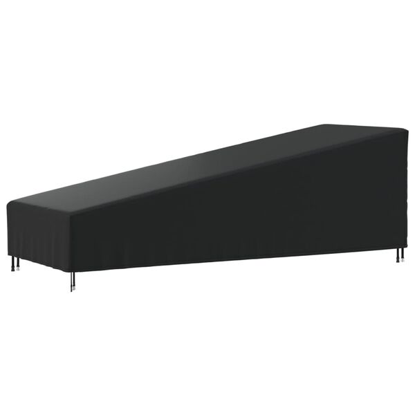 vidaXL Housse de chaise longue noir 203x81x25/63 cm oxford 420D