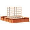 vidaXL Cadre de lit Cire marron 140 x 190 cm Bois de pin massif