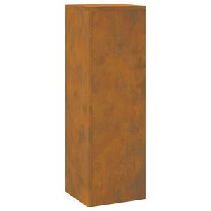 vidaXL Support de Plante 2 pcs Rouill&eacute; 24 x 24 x 75 cm Acier patin&eacute;