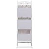 vidaXL Support &agrave; panier 3 niveaux Blanc 35x35x102 cm Bois