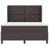 vidaXL Lit &agrave; ressorts avec matelas Marron fonc&eacute; 160 x 200 cm tissu