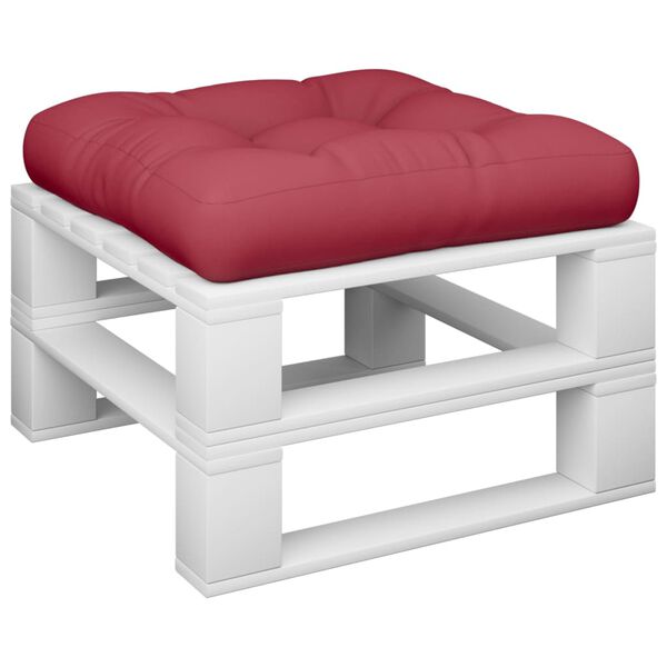 vidaXL Coussin de palette rouge bordeaux 60x60x12 cm tissu