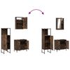 vidaXL Ensemble de meubles de salle de bain 3 pcs Ch&ecirc;ne fum&eacute;