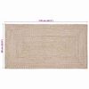 vidaXL Tapis Naturel et blanc 60 x 110 cm Jute