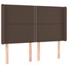 vidaXL Sommier &agrave; lattes de lit matelas LED Marron 140x190cm Similicuir