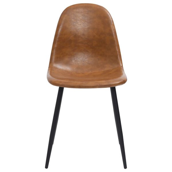 vidaXL Chaises &agrave; manger lot de 2 45x53,5x83 cm marron brillant