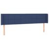 vidaXL T&ecirc;te de lit avec oreilles Bleu 203x16x78/88 cm Tissu