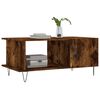vidaXL Table basse ch&ecirc;ne fum&eacute; 90x50x40 cm bois d'ing&eacute;nierie