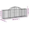 vidaXL Paniers à gabions arqués 50 pcs 200x30x60/80 cm Fer galvanisé
