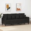 vidaXL Canap&eacute; &agrave; 3 places Noir 180 cm Tissu